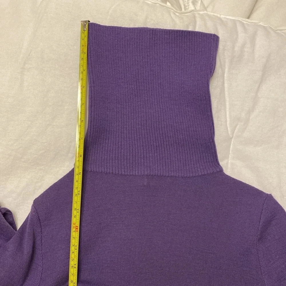 Purple vintage wool turtleneck sweater